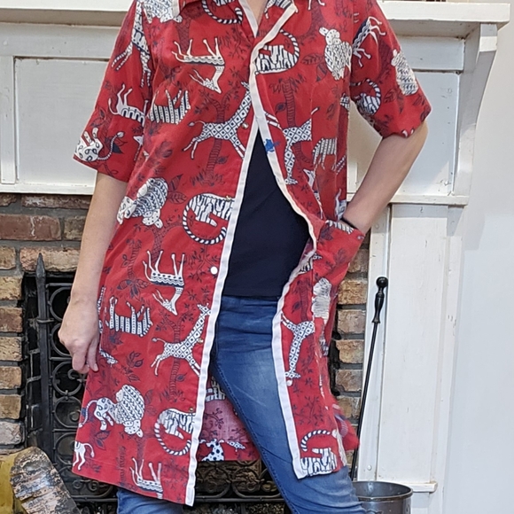 Vintage Button-Down Housedress, Robe, Dressing Gown, Smock - Picture 15 of 15